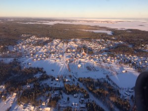 Swedish lapland from air