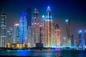 Dubai Marina cityscape, UAE